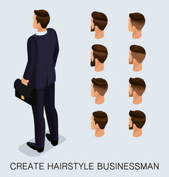 Set 4 Trendy Isometric 3d Businessman A