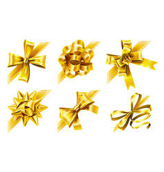 Decorative Corner Bow Golden Favor Ribbon Yellow