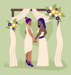 Lgbtq Wedding Of Two Girls