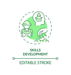 Skills Development Green Concept Icon