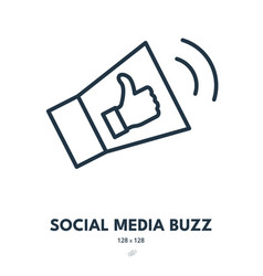 Social Media Buzz Icon Promotion News