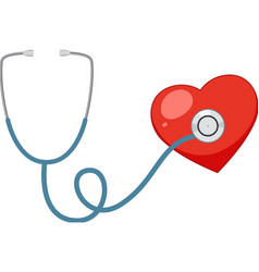 Stethoscope With Heart On White Background