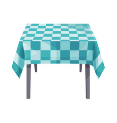 Checkered Pattern Tablecloth To Picnic Table