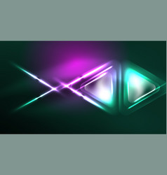 Digital Neon Abstract Background Triangles And