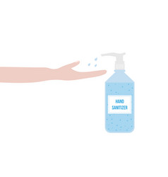 Person Using Liquid Hand Sanitizer Gel