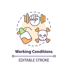 Working Conditions Multi Color Concept Icon