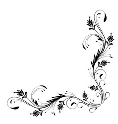 Decorative Floral Corner Ornament For Stencil