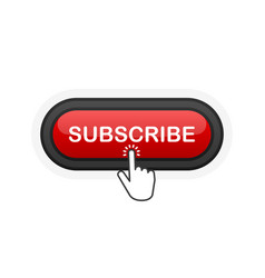 Subscribe Blue Realistic 3d Button Isolated