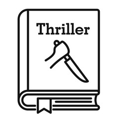 Thriller Book Icon Outline Style