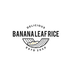 Banana Leaf Rice Logo Icon