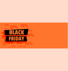 Black Friday Sale Orange Banner With Discount