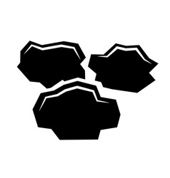 Coal Silhouette Icon Or Natural Resource