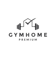 Gym With Home Check Mark Logo Symbol Icon Graphic