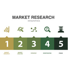 Market Research Icons Infographic Design Template