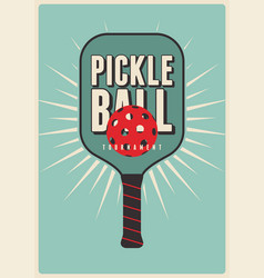 Pickleball Tournament Vintage Style Poster