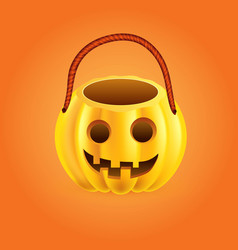 Realistic Halloween Pumpkin Bag Design