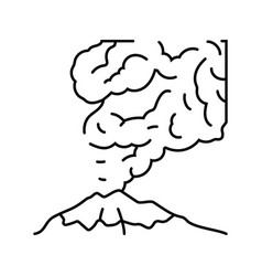 Volcanic Smoke Line Icon