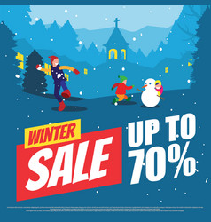 Winter Sale Copy Space Banner Night Version