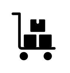 Pallet Truck With Parcels Black Glyph Ui Icon