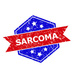 Hexagon Bicolor Sarcoma Stamp With Rubber Style