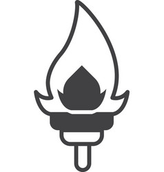 Torch Flame In Minimal Style