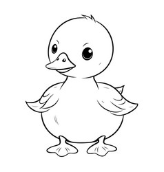 Duck Coloring Page Outline Of A Cute Duckling