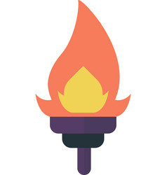 Torch Flame In Minimal Style