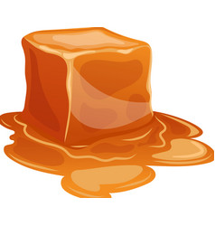 Cube Melted Caramel Cartoon