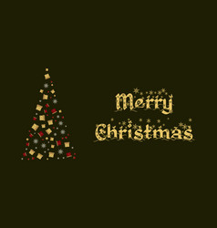 Decorated Christmas Tree On A Dark Background