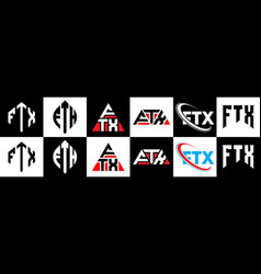 Ftx Letter Logo Design In Six Style Polygon