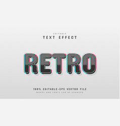 Retro Text Effect With Stripes