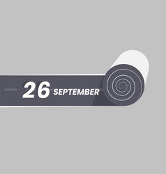 September 26 Calendar Icon Rolling Inside