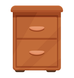 Small Night Stand Icon Cartoon Bedroom