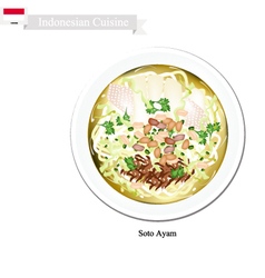 Soto Ayam Or Indonesian Rice Noodle Soup