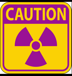 Caution Radioactive Material On White Background