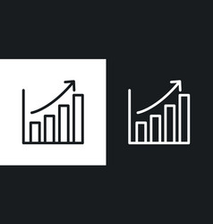 Improvement Icon Set Upward Graph And Quality