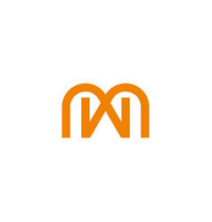 Letter Mw Linked Geometric Logo