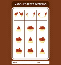 Match Pattern Game With Bowl Of Dates Worksheet