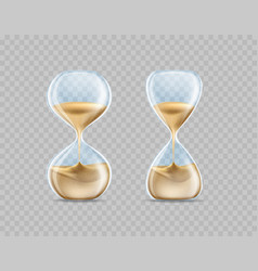 Realistic Sand Watch Hourglass Shapes Clock