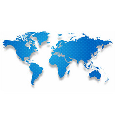 Blue Dotted World Map Design