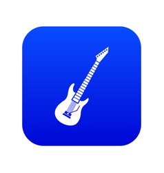 Electric Guitar Icon Digital Blue