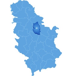 Map Of Serbia Subdivision Podunavlje District