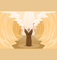 Moses Miracle Parting Red Sea Religion Scene