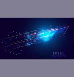 Abstract Technology Motion Speed Light Blue High