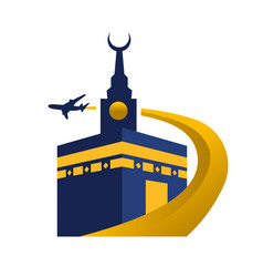 Kabah And Plane Travel Logo Design