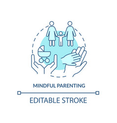 Mindful Parenting Turquoise Concept Icon