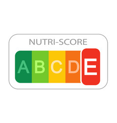 Nutri Score Label With Detached E Classification