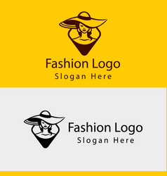 Woman Face With Hat Logo Design