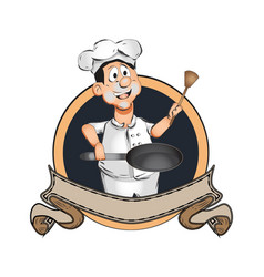 Chef Cooking Sign And Logo