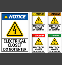 Danger Sign Electrical Closet - Do Not Enter